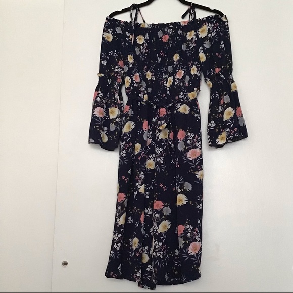 Smukke girl jumpsuit 3/4 bell sleeve flowered. - Picture 3 of 12